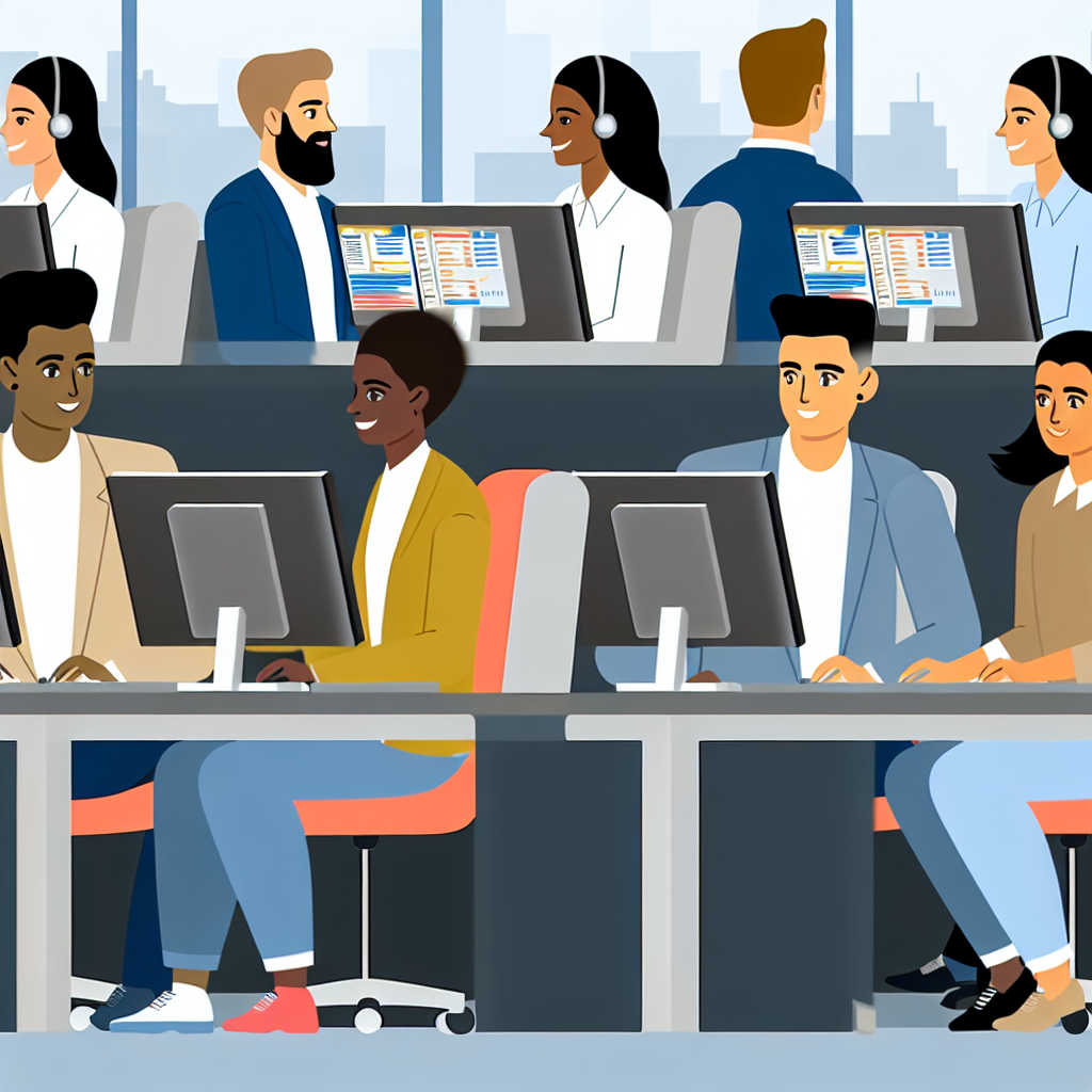 Imagen de un equipo de ventas trabajando de manera